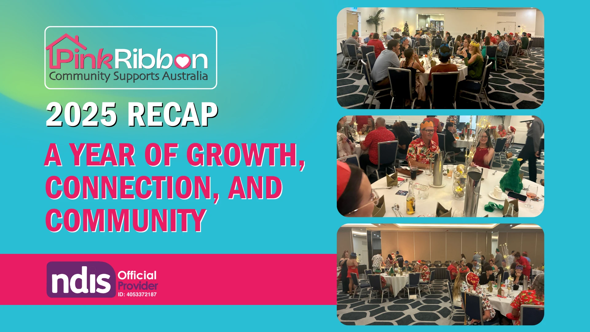 Pink Ribbon Community Supports Australia end of year Christmas party